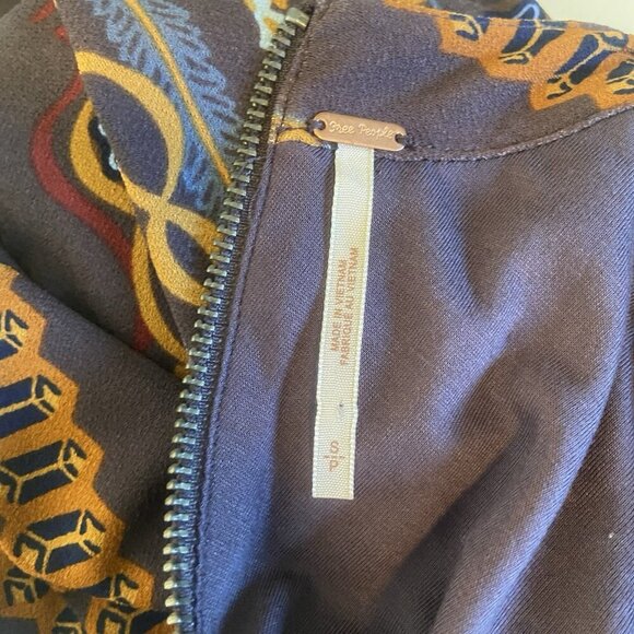 Free People Stella Retro Mod Multicolor Earth-tone Fall Mini Dress Size S Small - Picture 7 of 11